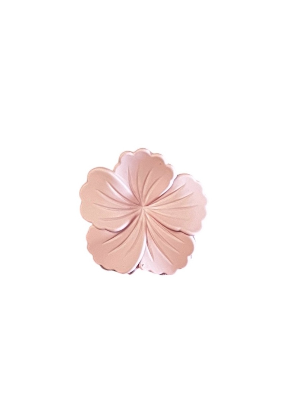 Light Pink Hibiscus Matte Mini Floral Flower Matte 1.5" Lobster Claw Hair Clip